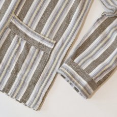 画像4: OLD UNKNOWN BRAND COTTON STRIPE FLANNEL PAJAMA SHIRT (4)