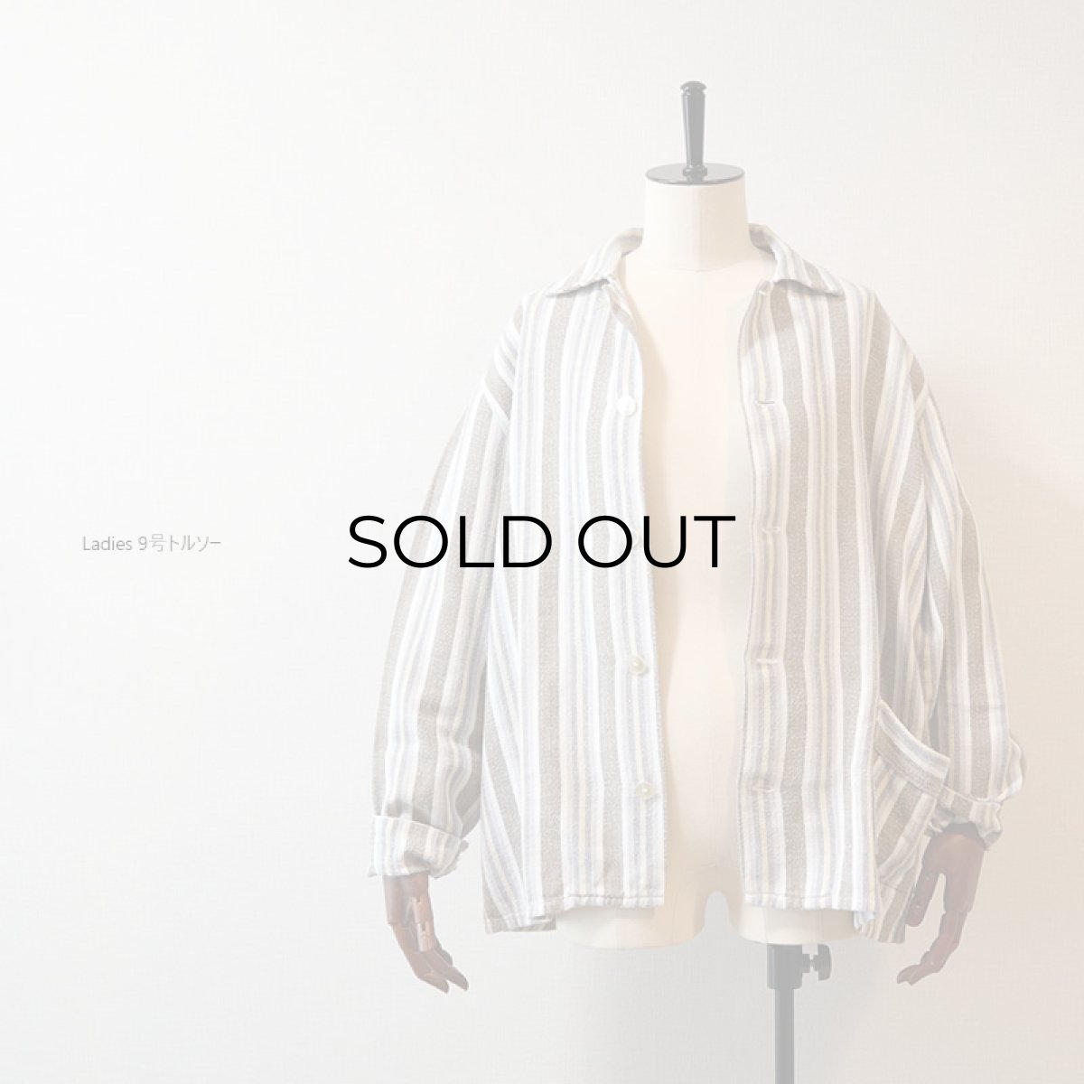 画像7: OLD UNKNOWN BRAND COTTON STRIPE FLANNEL PAJAMA SHIRT (7)