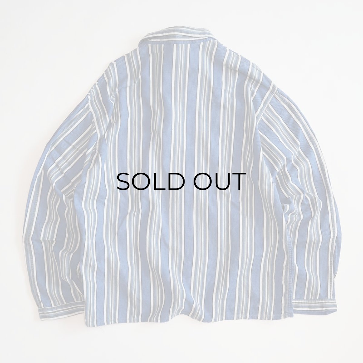 画像2: OLD UNKNOWN BRAND COTTON PRINT STRIPE FLANNEL PAJAMA SHIRT (2)