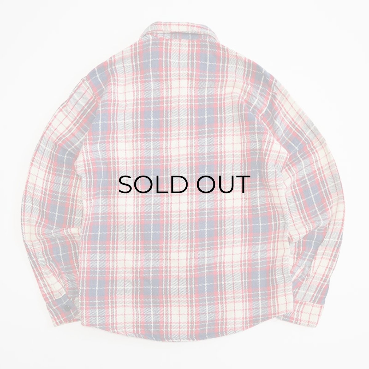 画像2: 70's Sears COTTON CHECK HEAVY FLANNEL SHIRT (2)