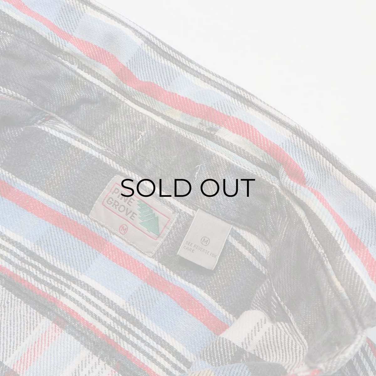 画像6: 90's PINE GROVE COTTON CHECK HEAVY FLANNEL SHIRT (6)