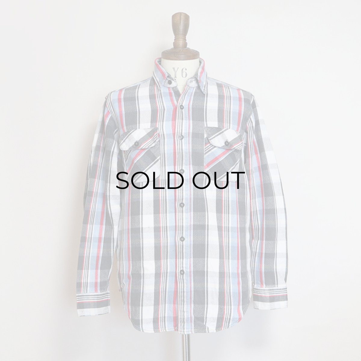 画像10: 90's PINE GROVE COTTON CHECK HEAVY FLANNEL SHIRT (10)