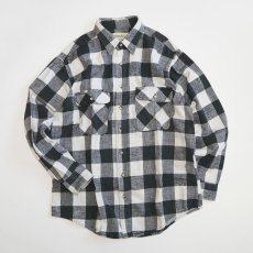 画像1: 〜90's ST. JOHN'S BAY COTTON BLOCK CHECK HEAVY FLANNEL SHIRT (1)