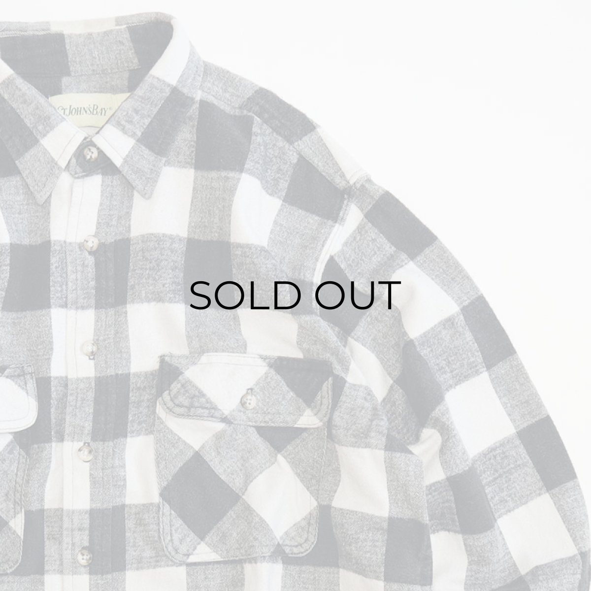 画像3: 〜90's ST. JOHN'S BAY COTTON BLOCK CHECK HEAVY FLANNEL SHIRT (3)