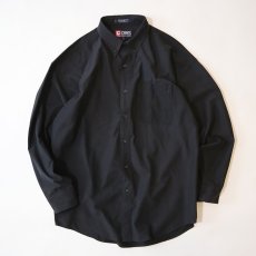 画像1: 90's CHAPS RALPH LAUREN BLACK FAKE SUEDE B/D SHIRT (1)