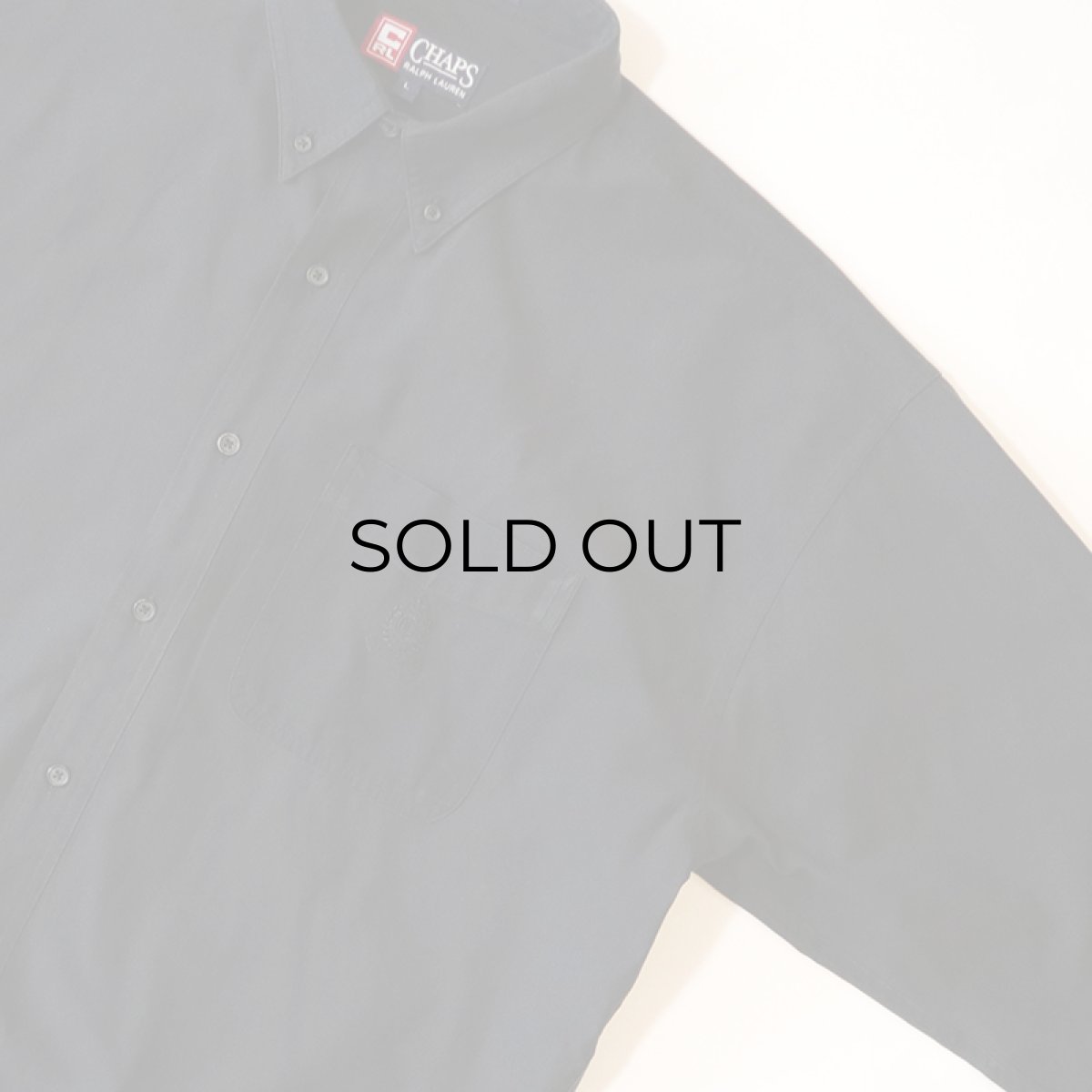 画像3: 90's CHAPS RALPH LAUREN BLACK FAKE SUEDE B/D SHIRT (3)
