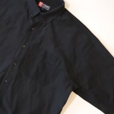 画像3: 90's CHAPS RALPH LAUREN BLACK FAKE SUEDE B/D SHIRT (3)