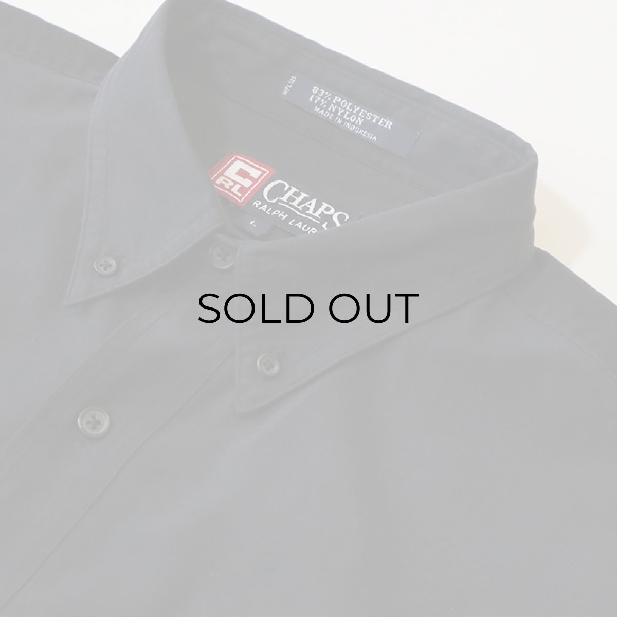 画像5: 90's CHAPS RALPH LAUREN BLACK FAKE SUEDE B/D SHIRT (5)