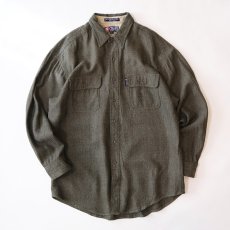 画像1: 90's CHAPS RALPH LAUREN ACRYLIC WOOL HERRINGBONE SHIRT (1)