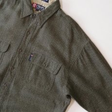 画像3: 90's CHAPS RALPH LAUREN ACRYLIC WOOL HERRINGBONE SHIRT (3)