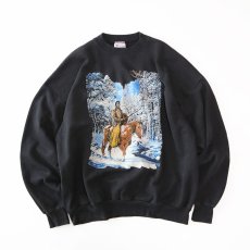 画像1: 90's Hanes PRINT CREW NECK SWEAT "INDIAN" (1)
