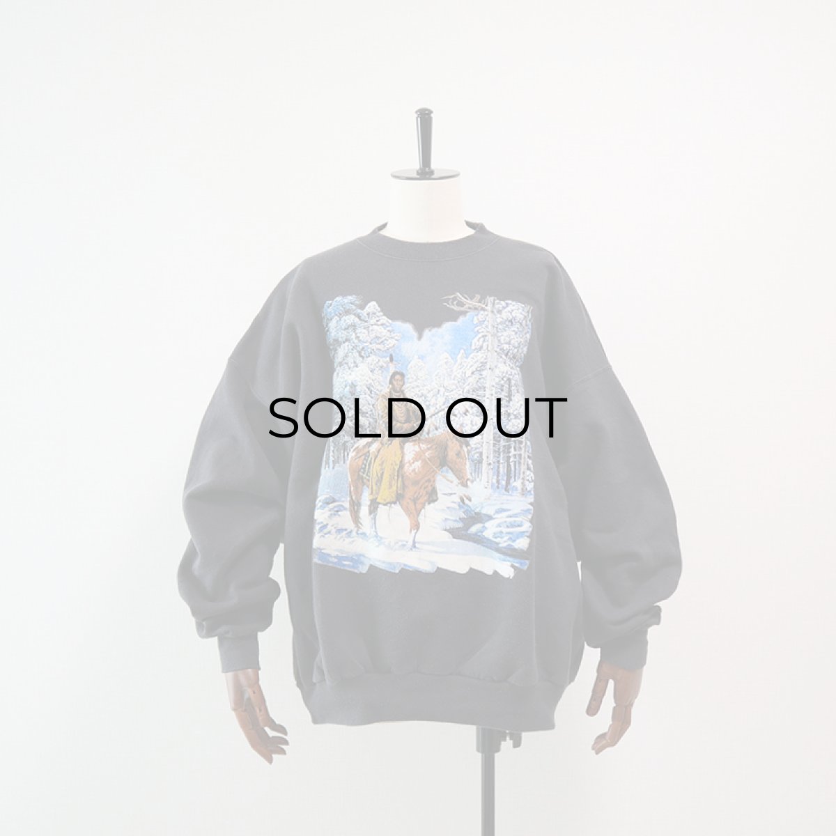 画像9: 90's Hanes PRINT CREW NECK SWEAT "INDIAN" (9)