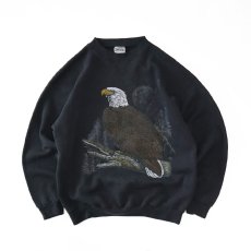 画像1: 90's TULTEX PRINT CREW NECK SWEAT "EAGLE" (1)