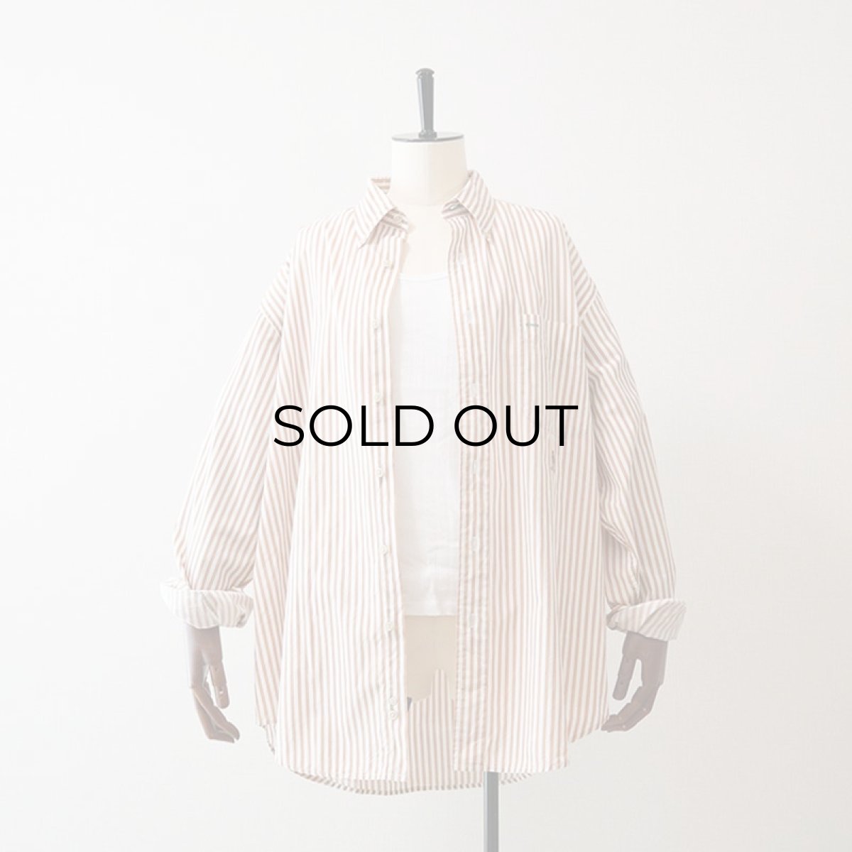 画像10: 90's TOMMY HILFIGER COTTON STRIPE B/D SHIRT (10)