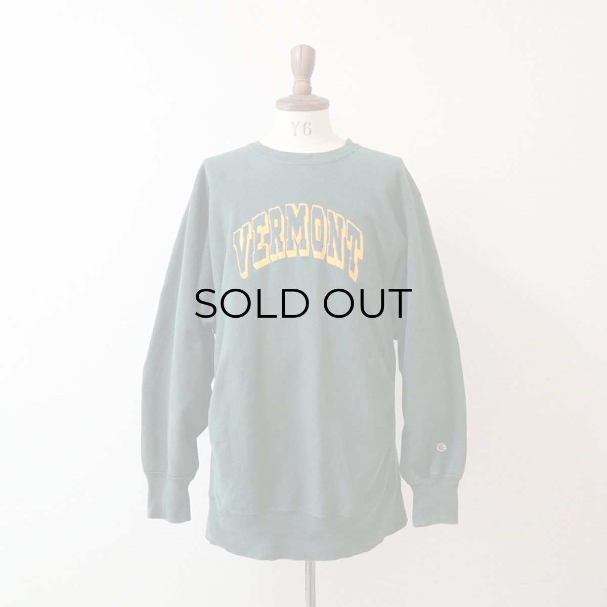 画像12: 〜90's Champion REVERSE WEAVE PRINT CREW NECK SWEAT "VERMONT" (12)