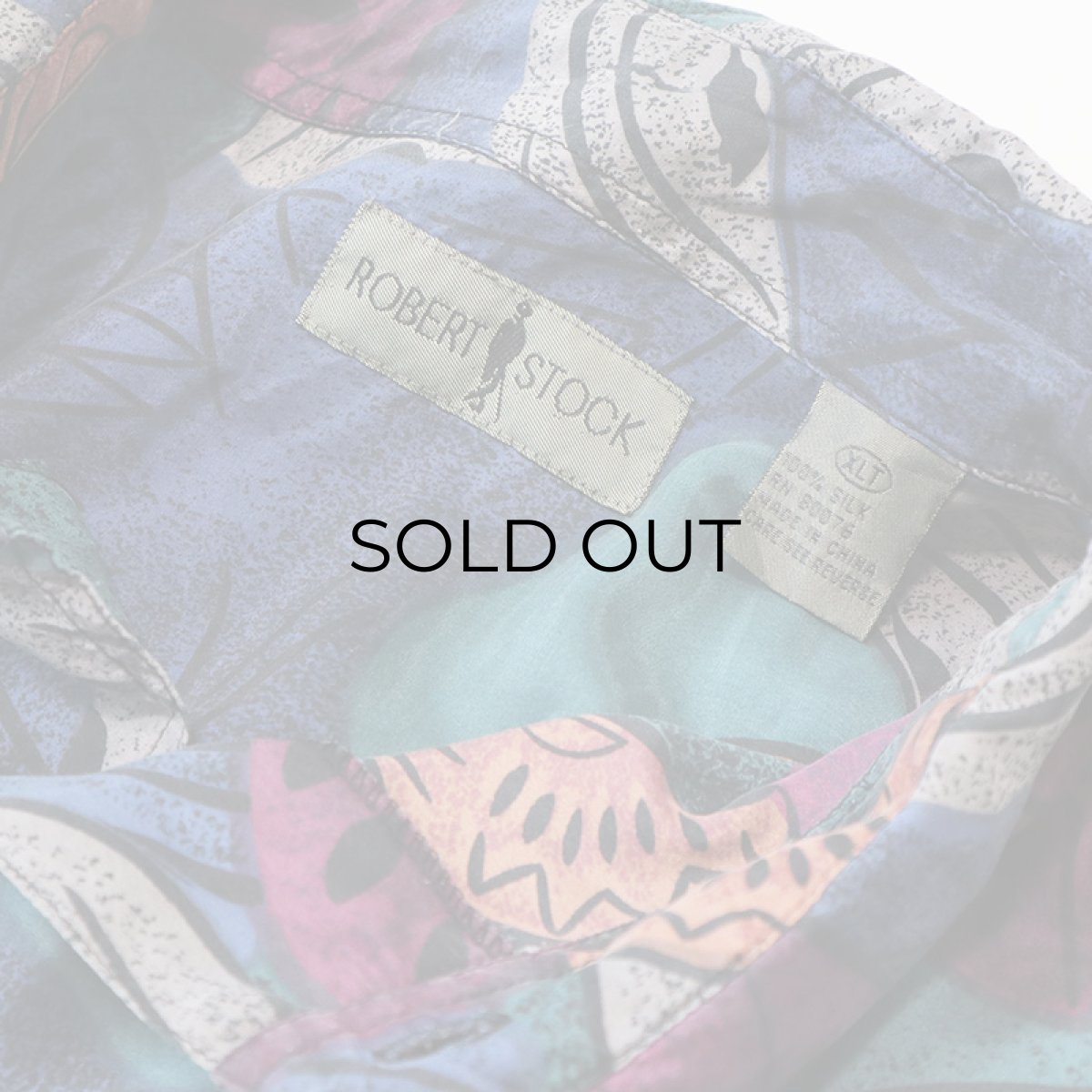 画像7: 〜90's ROBERT STOCK SILK ALL OVER PATTERN LONG TAIL SHIRT (7)