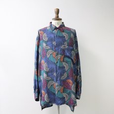 画像10: 〜90's ROBERT STOCK SILK ALL OVER PATTERN LONG TAIL SHIRT (10)