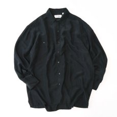 画像1: 〜90's BOGARi BLACK SILK BOX SHIRT (1)