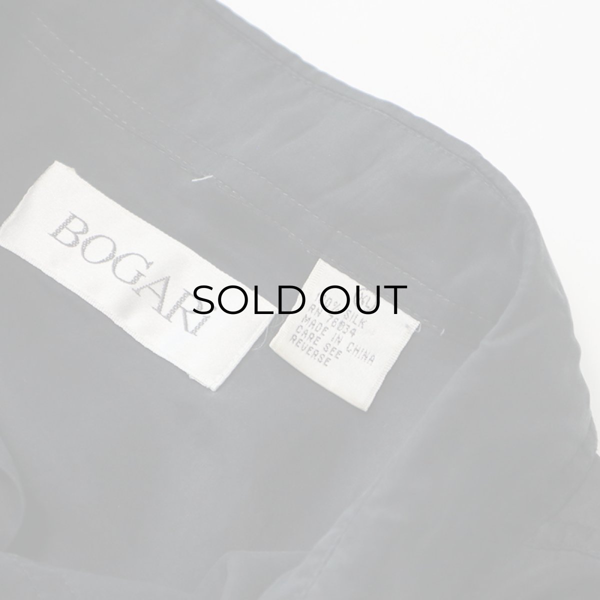 画像7: 〜90's BOGARi BLACK SILK BOX SHIRT (7)