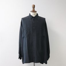 画像10: 〜90's BOGARi BLACK SILK BOX SHIRT (10)