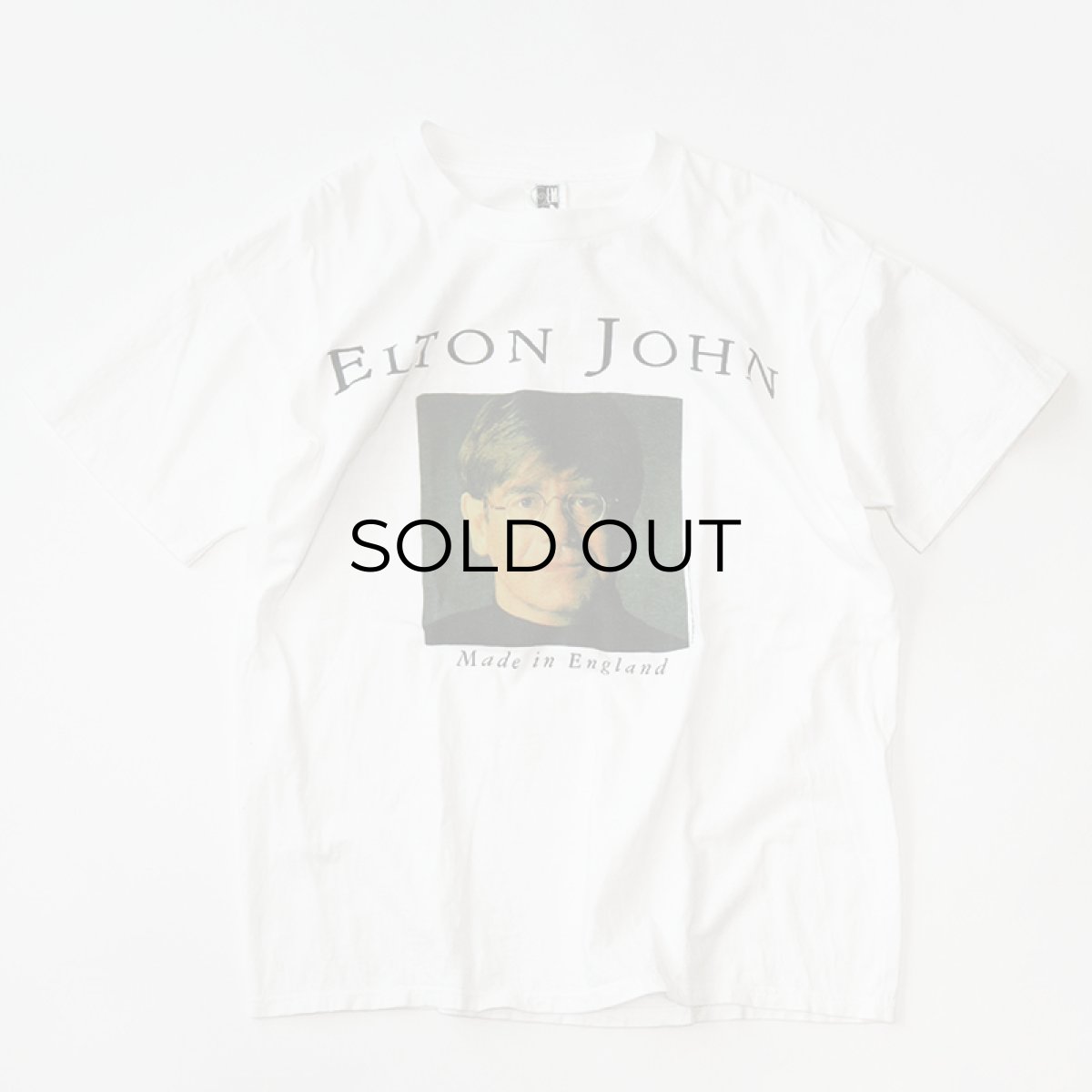 画像2: 90's GEM COTTON W-PRINT S/S ARTIST TEE "ELTON JOHN Made In England" (2)