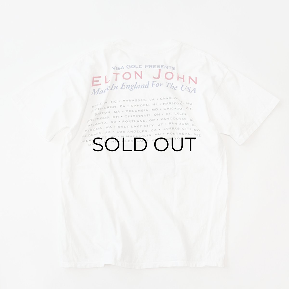 画像3: 90's GEM COTTON W-PRINT S/S ARTIST TEE "ELTON JOHN Made In England" (3)