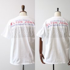 画像10: 90's GEM COTTON W-PRINT S/S ARTIST TEE "ELTON JOHN Made In England" (10)