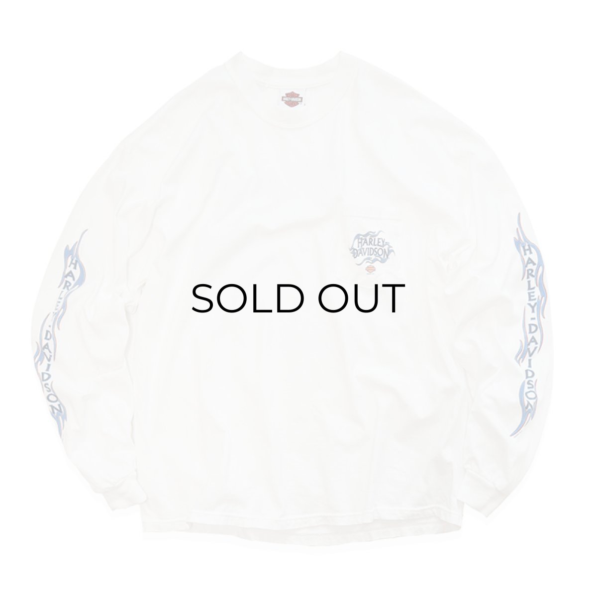 画像1: HARLEY-DAVIDSON COTTON W-PRINT L/S POCKET TEE "MYRTLE BEACH" (1)