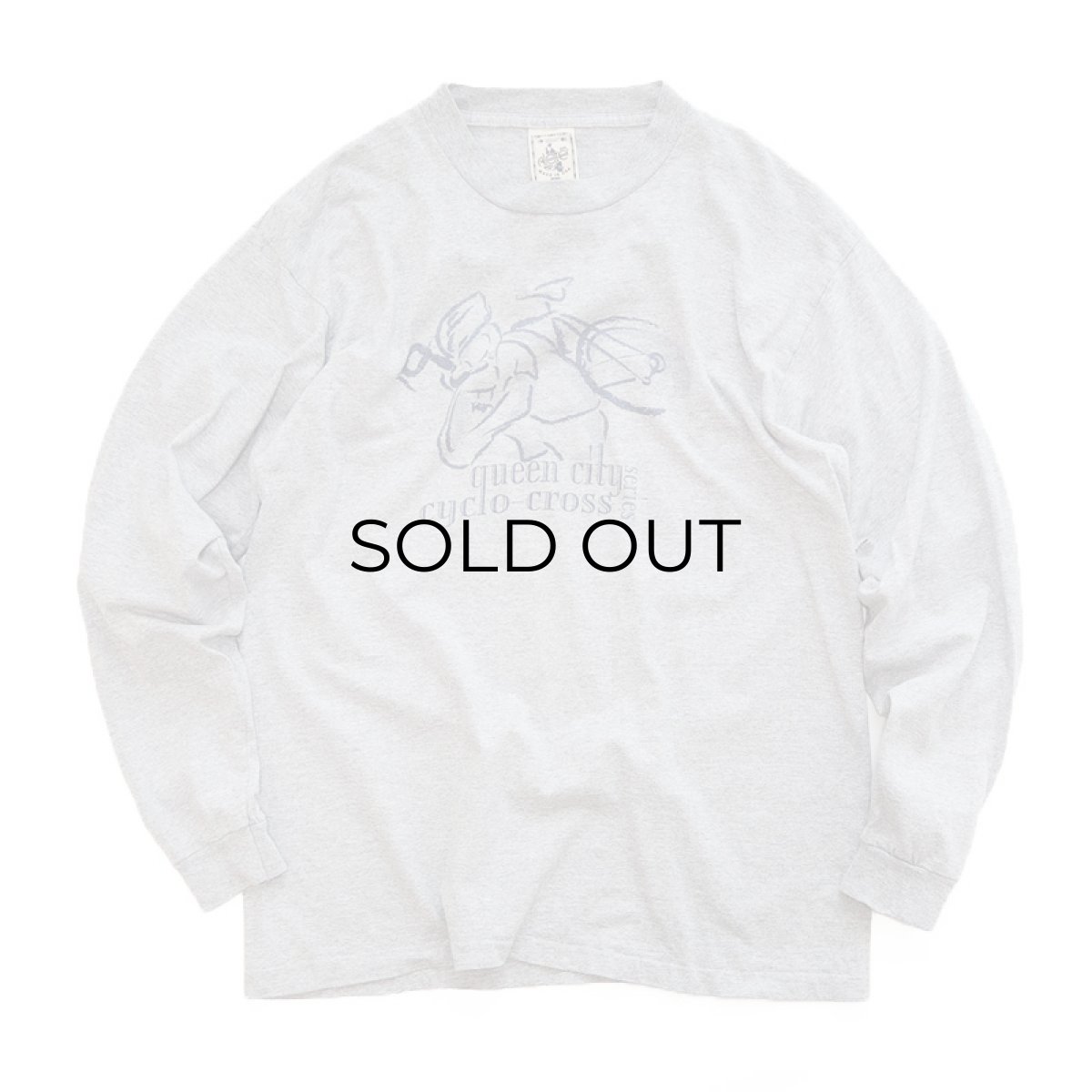 画像1: 90's Alore COTTON W-PRINT L/S TEE "queen city cyclo-cross series" (1)