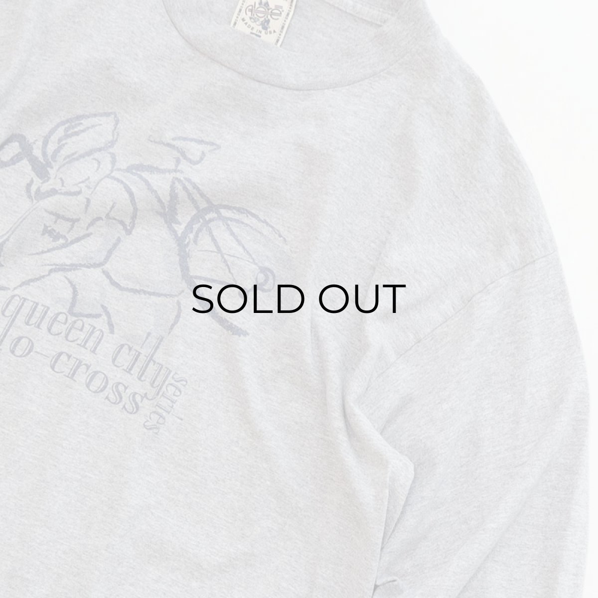 画像3: 90's Alore COTTON W-PRINT L/S TEE "queen city cyclo-cross series" (3)