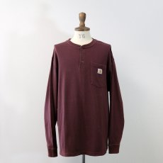 画像7: Carhartt HEAVY COTTON HENLEY NECK L/S POCKET TEE (7)