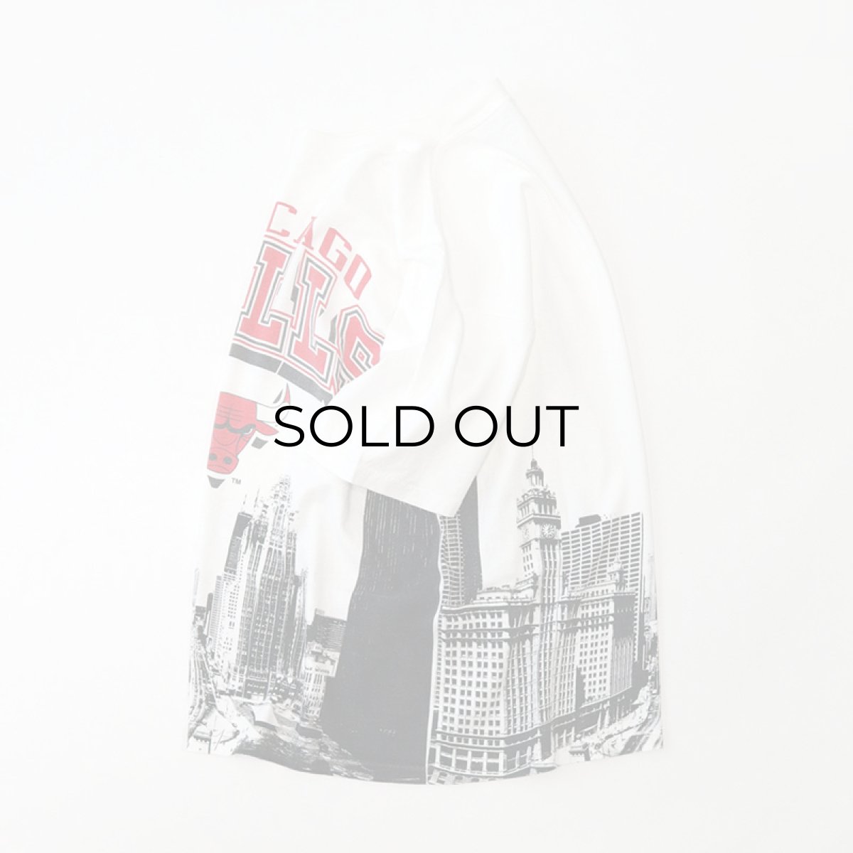 画像2: 90's All Sport COTTON HORIZONTAL PATTERN PRINT S/S TEE "CHICAGO BULLS" (2)