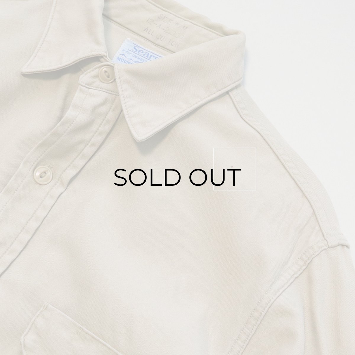 画像7: 60's Sears COTTON "MOUNTAIN CLOTH" WORK SHIRT (7)