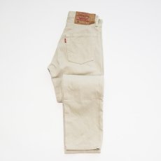 画像1: LEVI'S EUROPE 501 BEIGE DENIM PANTS "made in FRANCE" 【W27 x L29.5 程度】 (1)