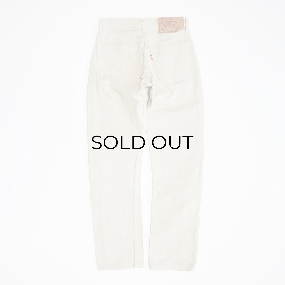 画像4: LEVI'S EUROPE 501 BEIGE DENIM PANTS "made in FRANCE" 【W27 x L29.5 程度】 (4)