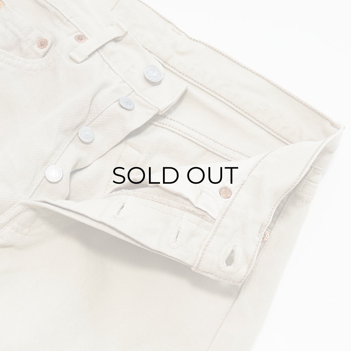 画像5: LEVI'S EUROPE 501 BEIGE DENIM PANTS "made in FRANCE" 【W27 x L29.5 程度】 (5)