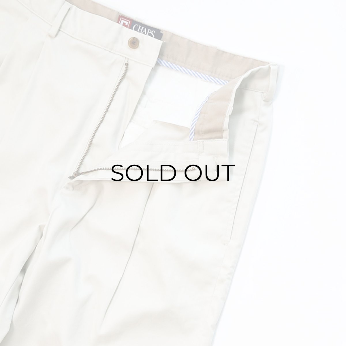 画像3: CHAPS COTTON TWILL TUCK PANTS 【W33 x L30 程度】 (3)
