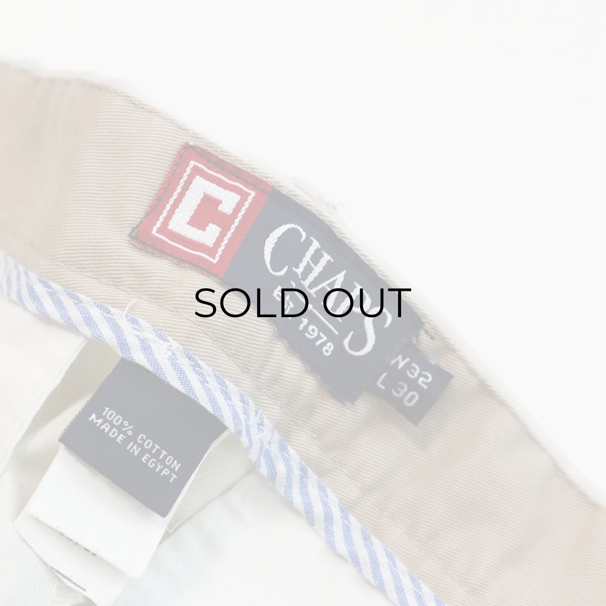 画像5: CHAPS COTTON TWILL TUCK PANTS 【W33 x L30 程度】 (5)