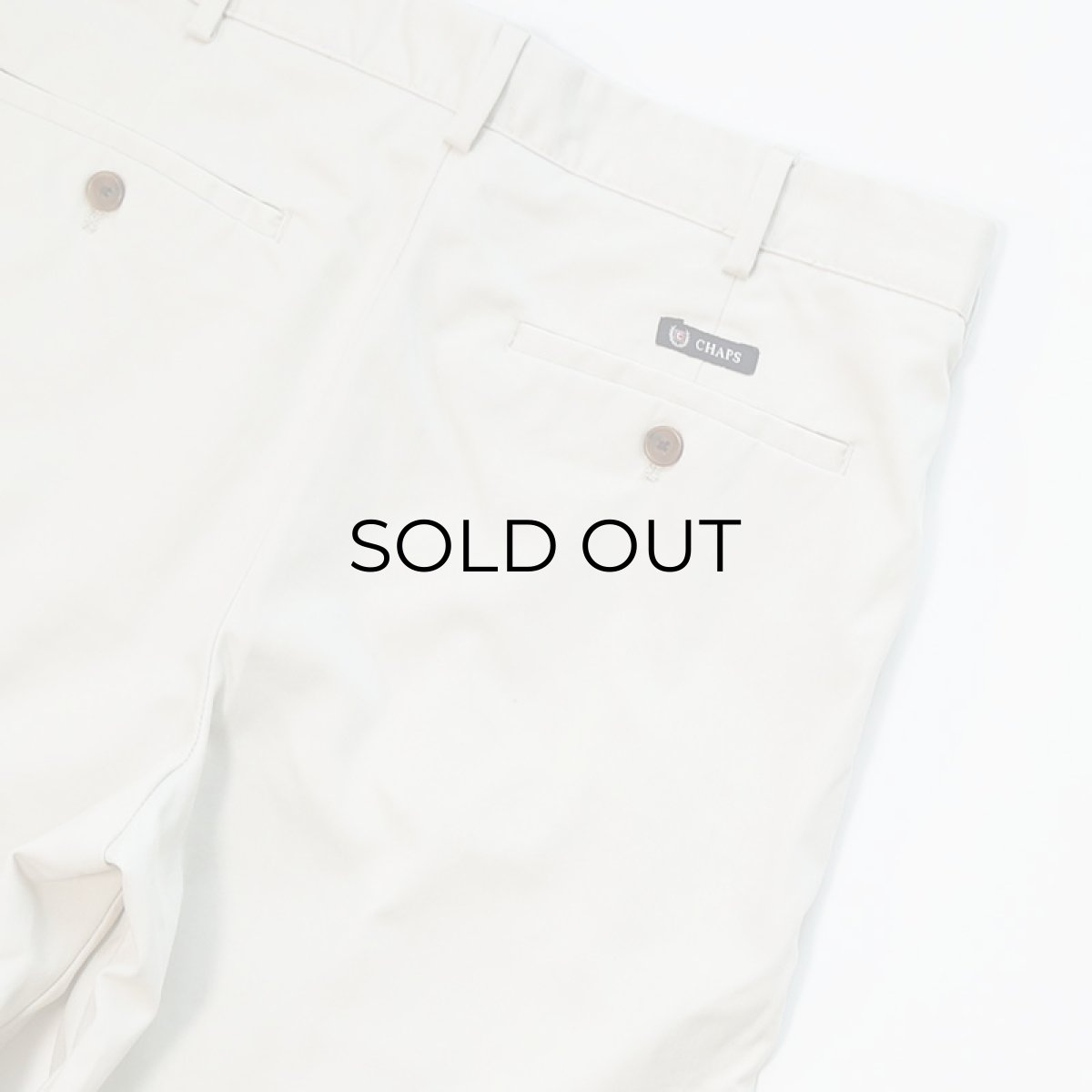 画像4: CHAPS COTTON TWILL TUCK PANTS 【W33 x L30 程度】 (4)
