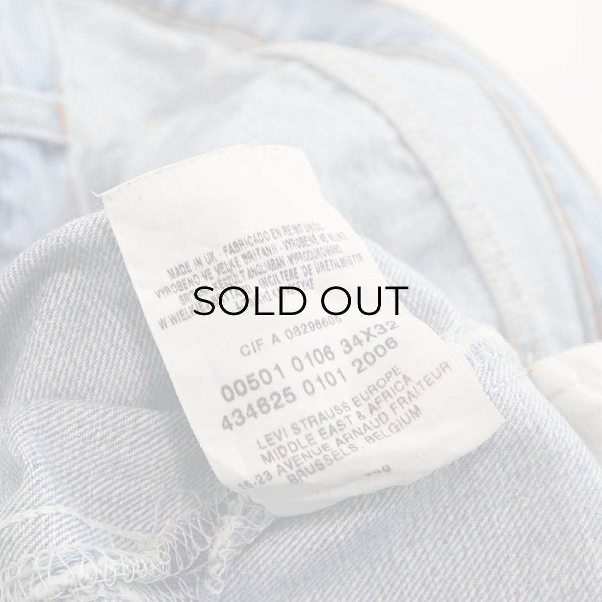 画像10: LEVI'S EUROPE 501 DENIM PANTS "made in UK" 【W33 x L32 程度】 (10)