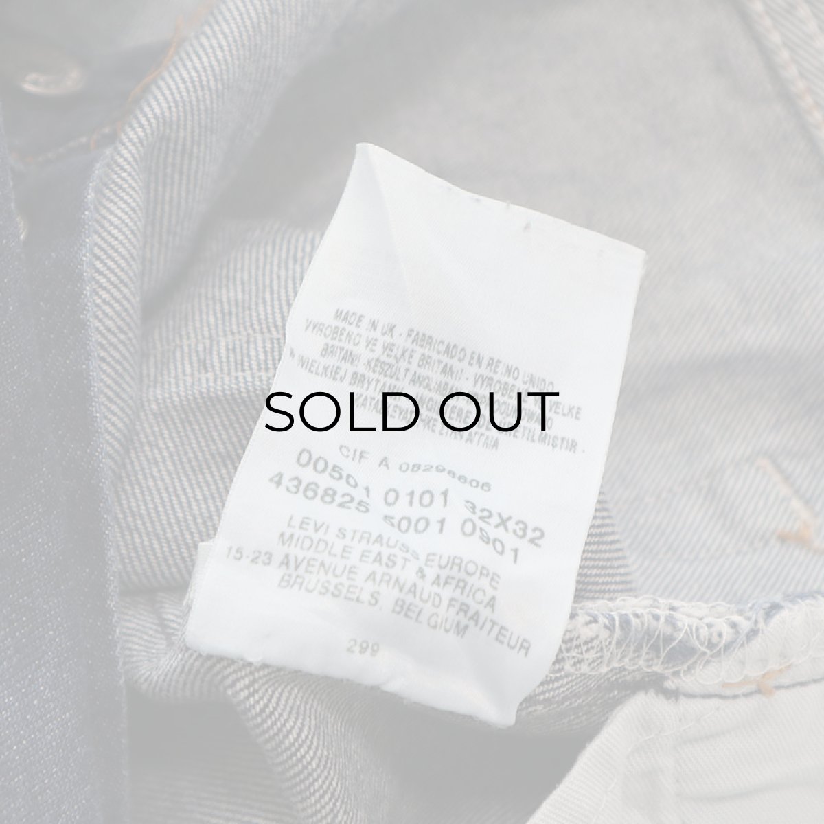 画像8: LEVI'S EUROPE 501 DENIM PANTS "made in UK" 【W32 x L31 程度】 (8)