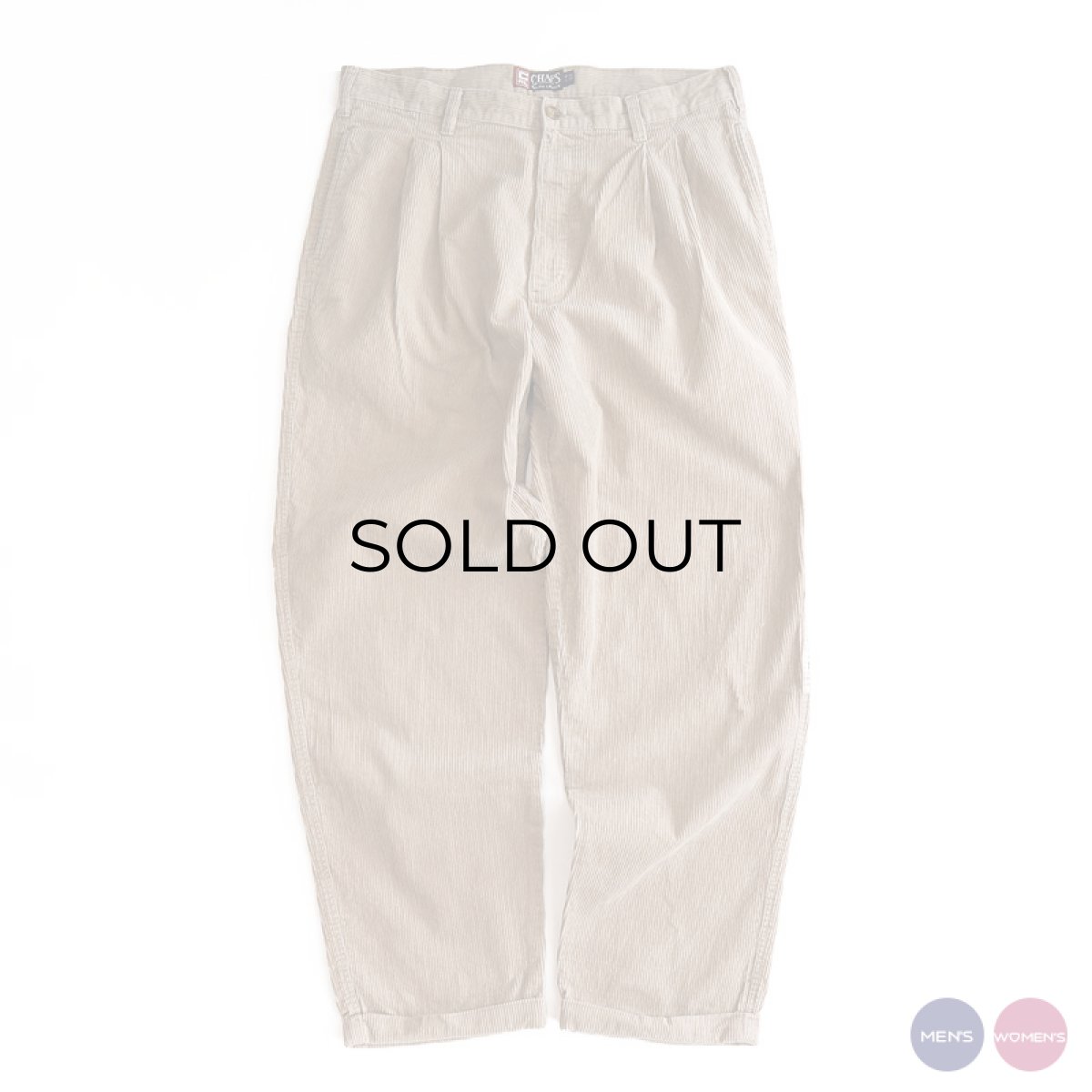 画像1: CHAPS RALPH LAUREN COTTON WIDE WALE CORDUROY TUCK PANTS【W36 x L31 程度】 (1)