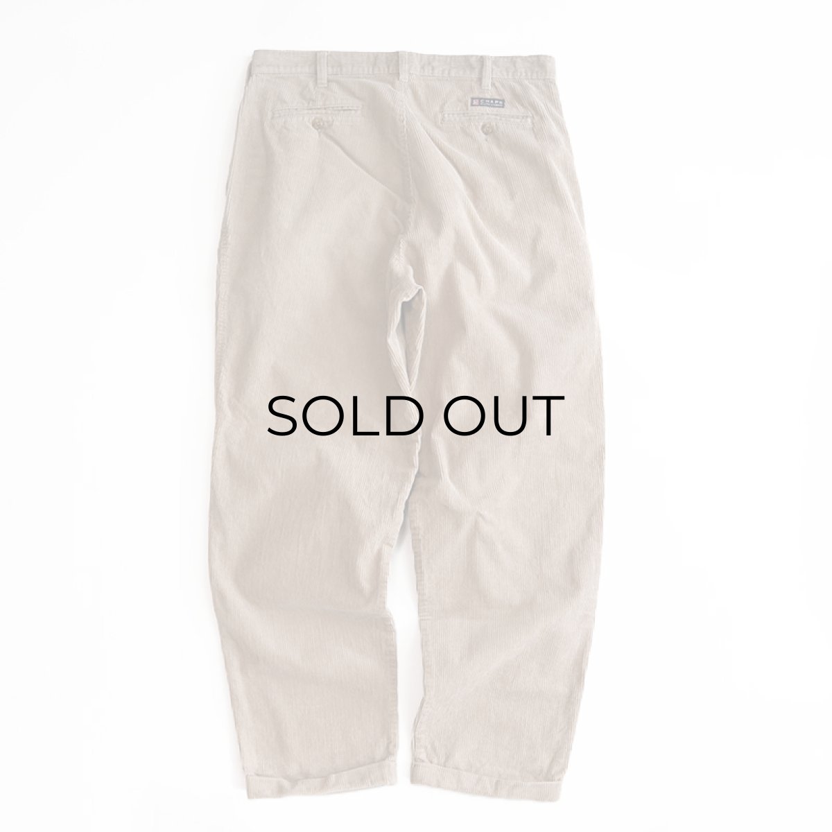 画像3: CHAPS RALPH LAUREN COTTON WIDE WALE CORDUROY TUCK PANTS【W36 x L31 程度】 (3)