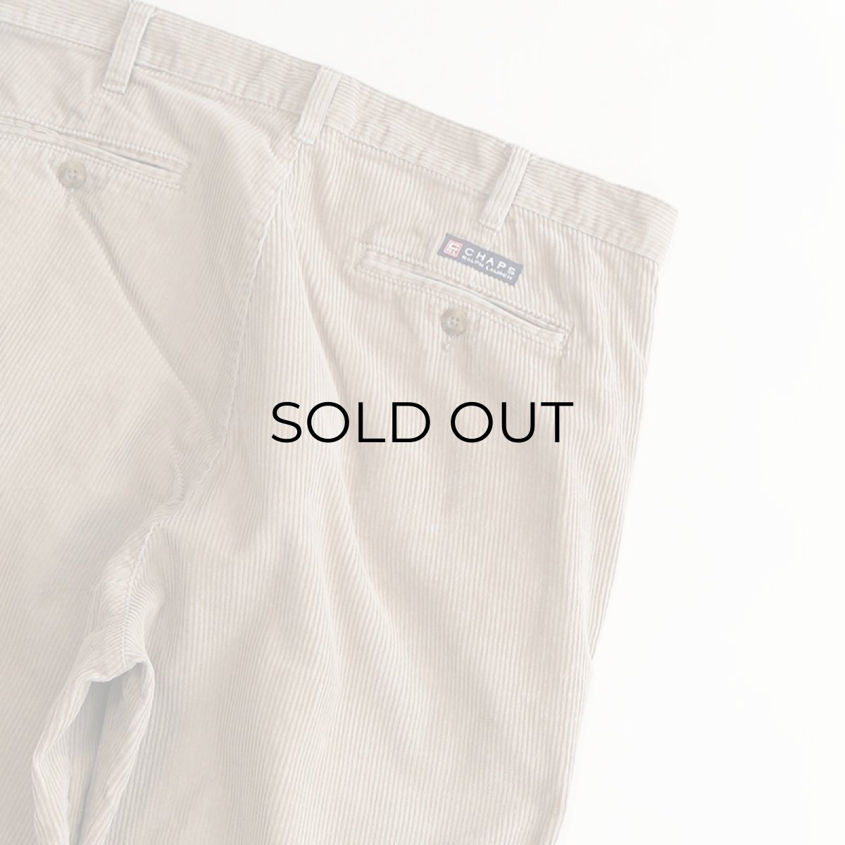 画像6: CHAPS RALPH LAUREN COTTON WIDE WALE CORDUROY TUCK PANTS【W36 x L31 程度】 (6)