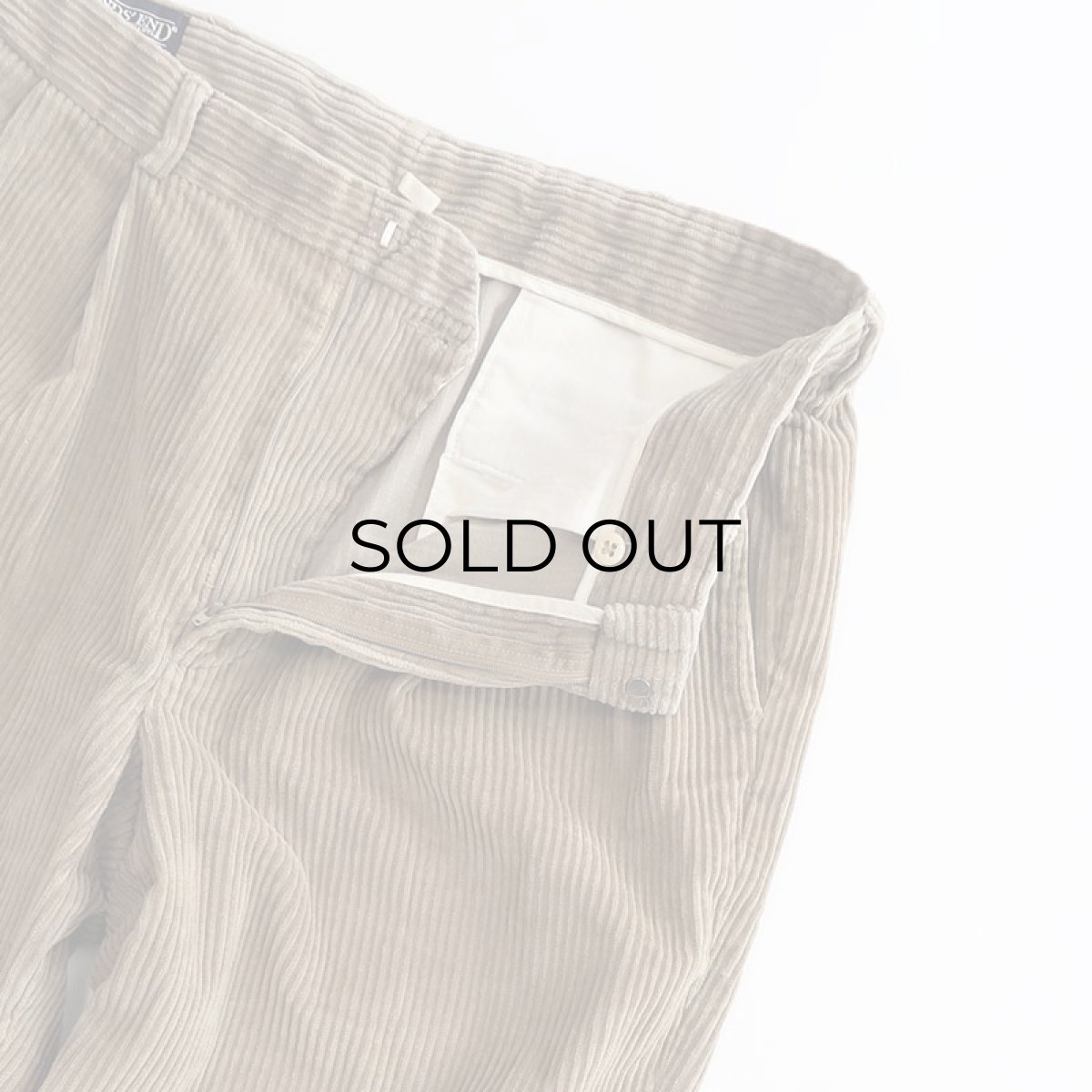 画像4: 80's LANDS' END WIDE WALE CORDUROY TUCK PANTS "MADE IN USA"【W34 x L35.5 程度】 (4)