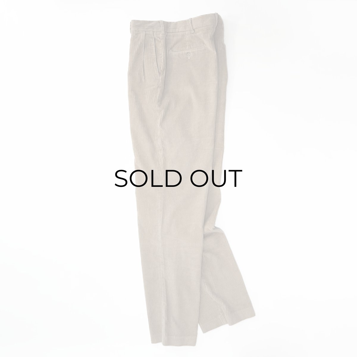 画像2: 80's LANDS' END WIDE WALE CORDUROY TUCK PANTS "MADE IN USA"【W34 x L35.5 程度】 (2)