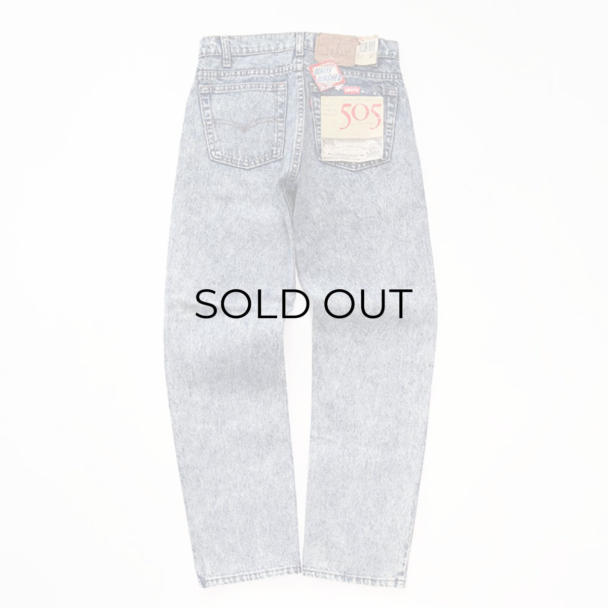 画像4: 80's LEVI'S 505 "WHITE WASHED" DENIM PANTS "made in USA" "DEADSTOCK" 【W30 x L30 程度】 (4)