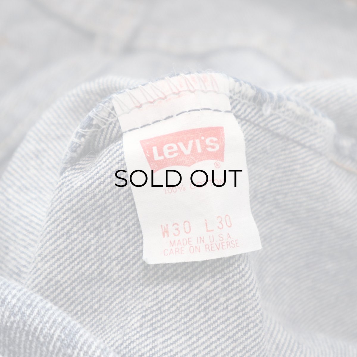 画像14: 80's LEVI'S 505 "WHITE WASHED" DENIM PANTS "made in USA" "DEADSTOCK" 【W30 x L30 程度】 (14)