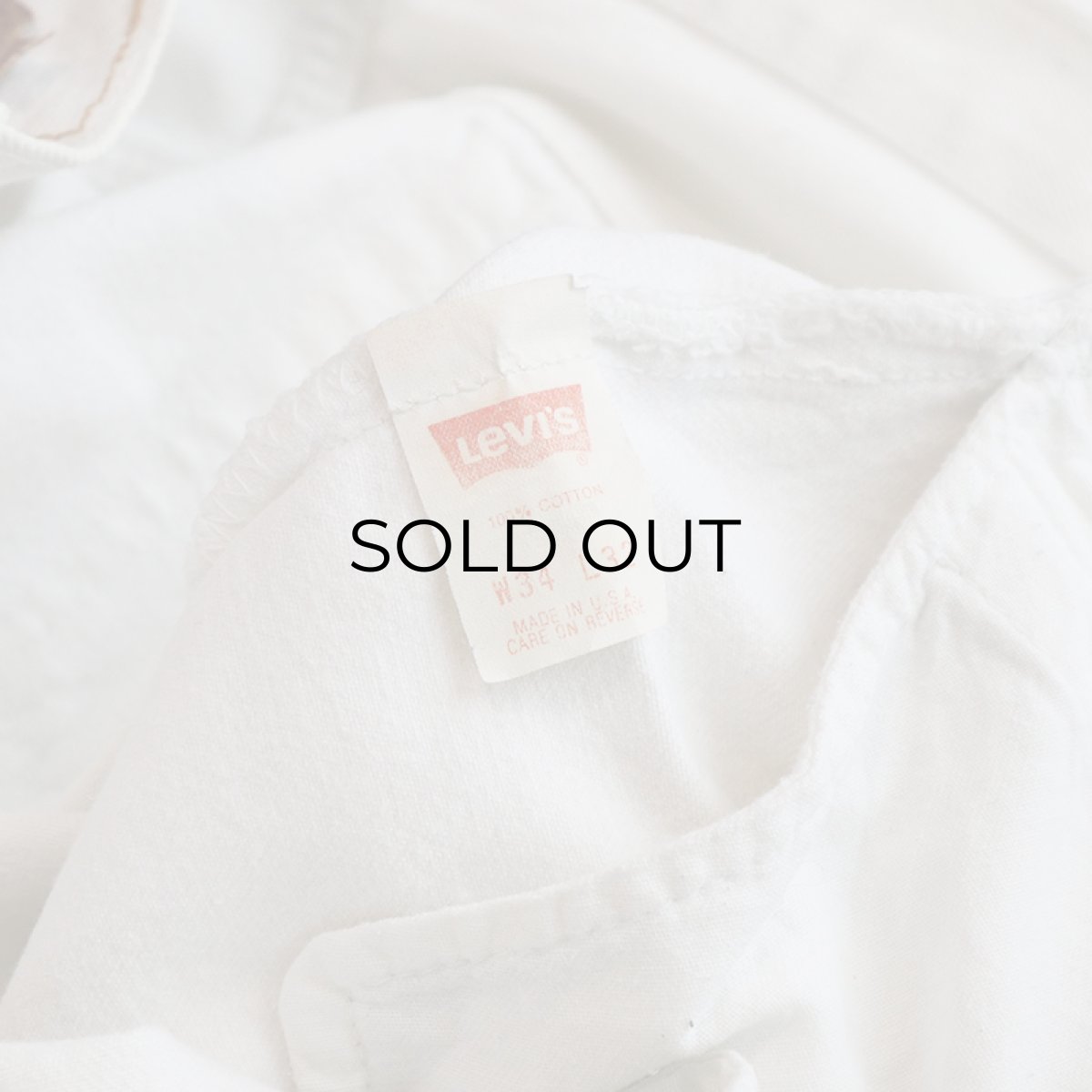 画像8: LEVI'S 501 WHITE DENIM PANTS "made in USA" 【W34 x L32 程度】 (8)