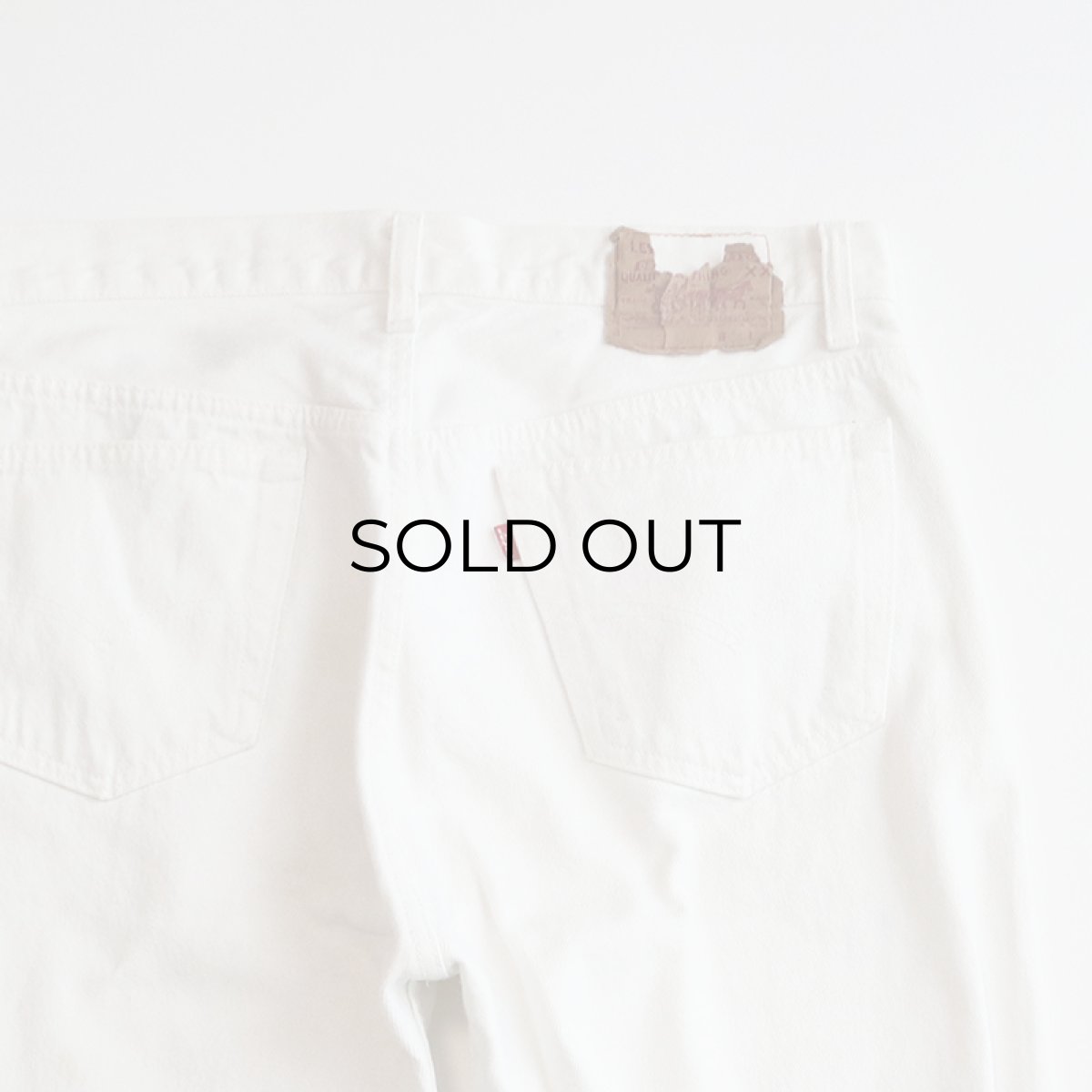 画像6: LEVI'S 501 WHITE DENIM PANTS "made in USA" 【W34 x L32 程度】 (6)